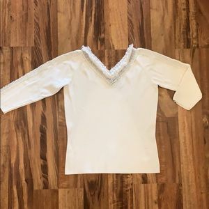 Detailed Cream White Top